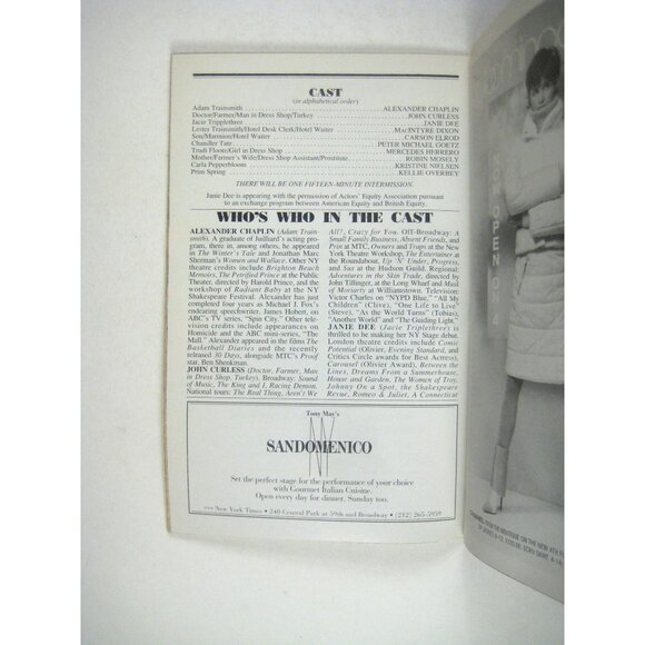 Comic Potential Playbill Manhattan Theatre Club June 2000 Alan Ayckbourn Curless - Picture 4 of 5